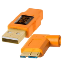 TetherPro-CU61RT15-ORG- USB 3.0 to Micro-B Right Angle